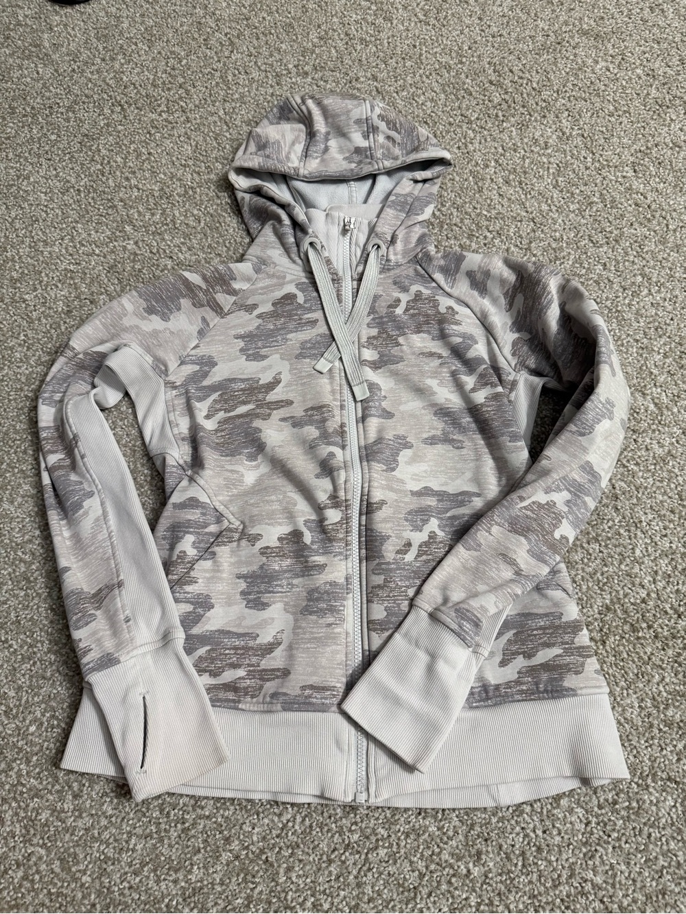 Athleta Triumph Camo Print Full Zip Hoodie